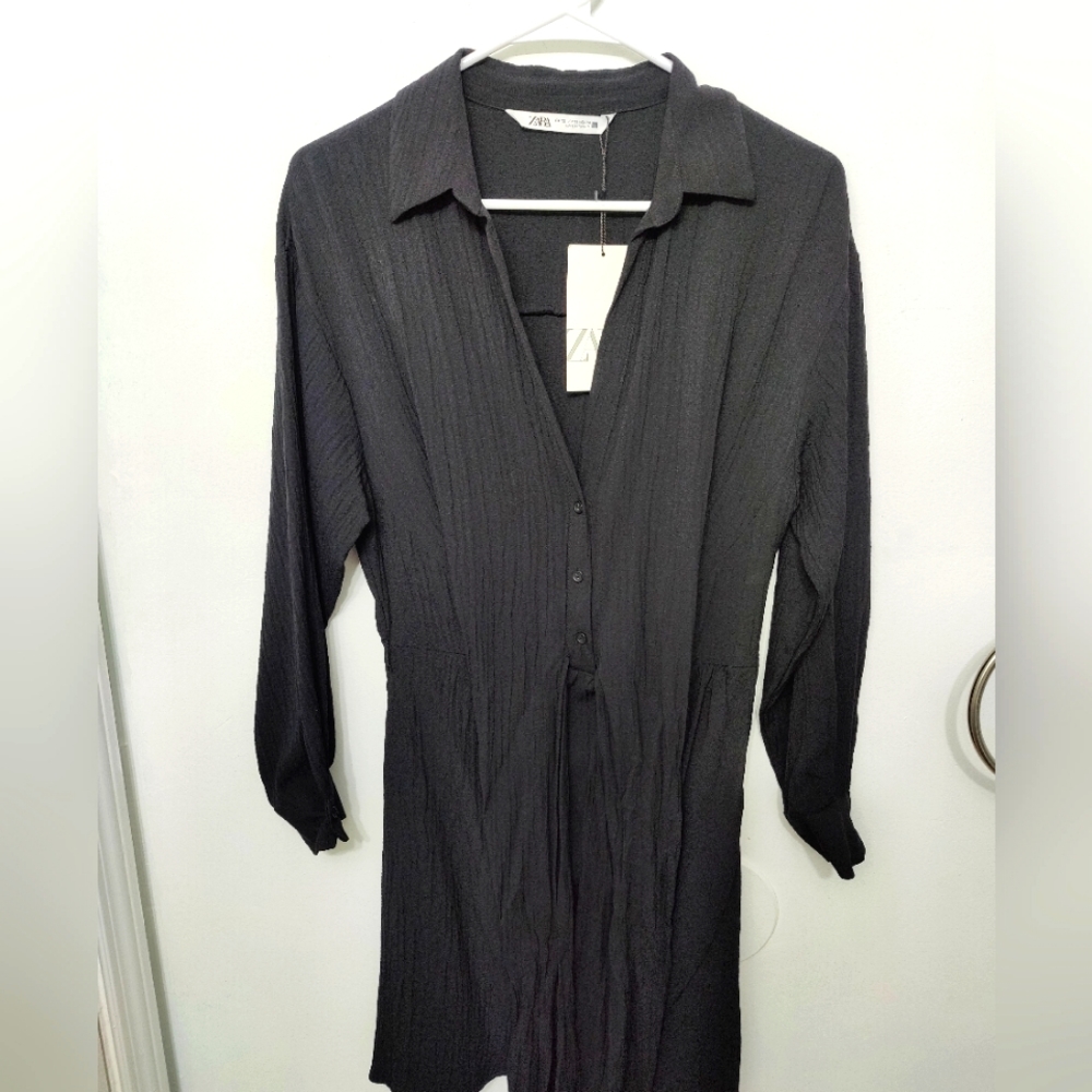 Zara dress light fabric black size XS